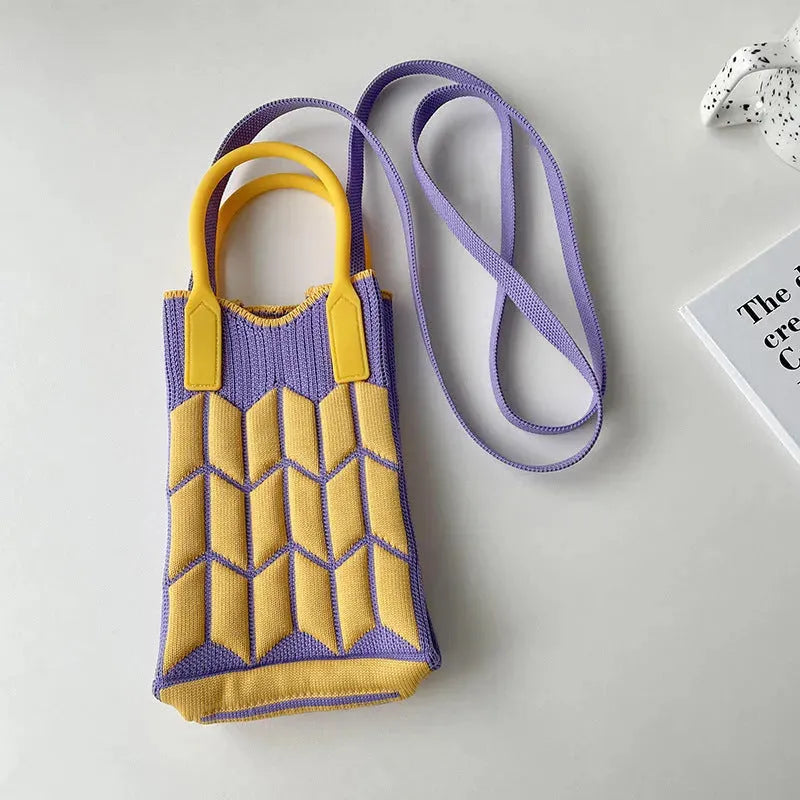 Love Mini Knit Shoulder Crossbody Bag - Bellarte Enchanté Love Mini Knit Shoulder Crossbody Bag